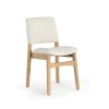Transformer Stackable Side Chair In Scandinavian Oak & Creamy