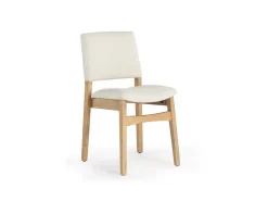 Transformer Stackable Side Chair In Scandinavian Oak & Creamy