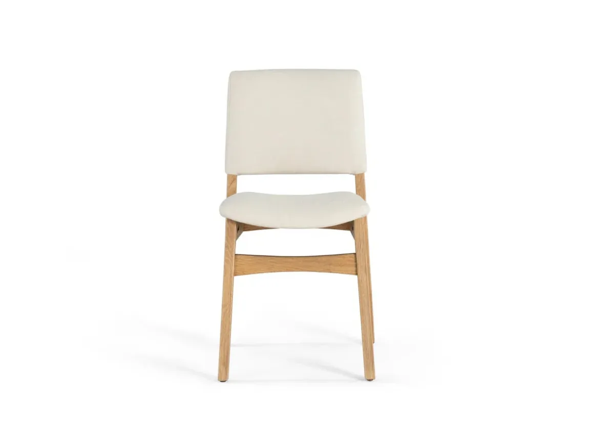Transformer Stackable Side Chair In Scandinavian Oak & Creamy
