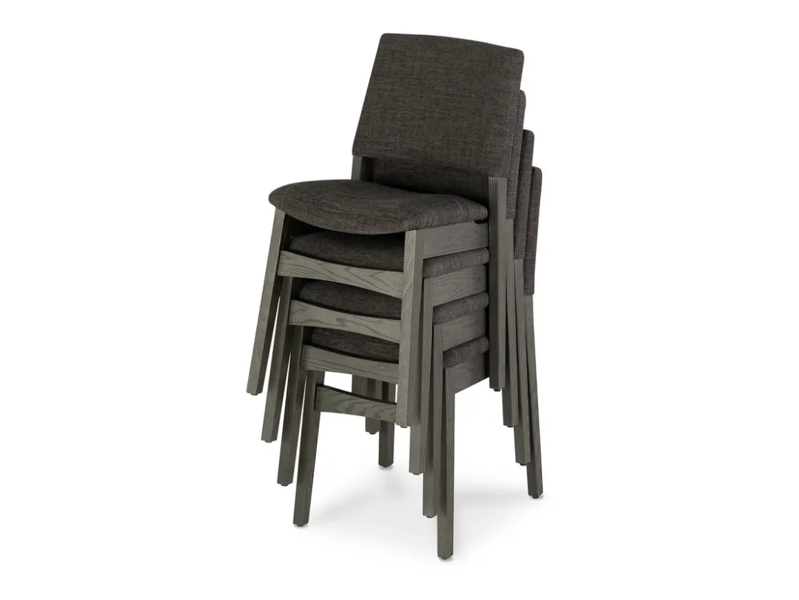 Transformer Stackable Side Chair In Scandinavian Oak & Creamy