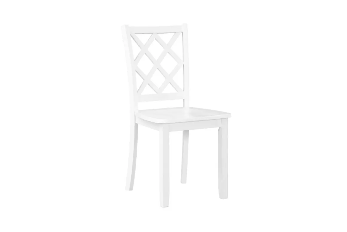 Trellis Side Chair In White
