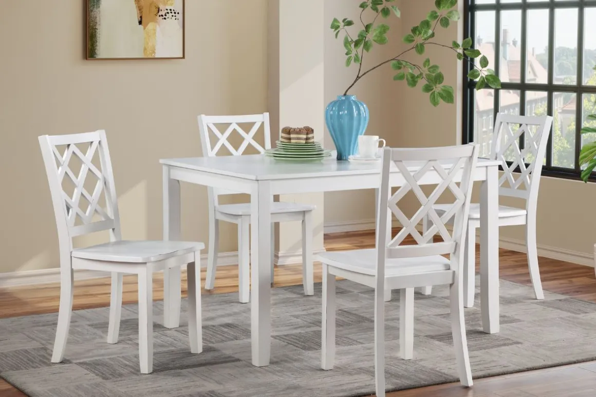 Trellis Side Chair In White