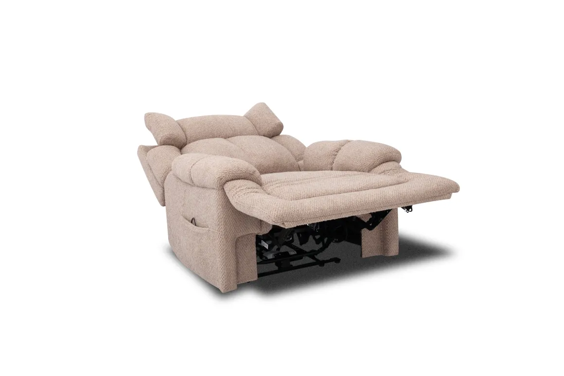Tucker 2 Power Theater Recliner W/ Immersive Sound In Light Brown