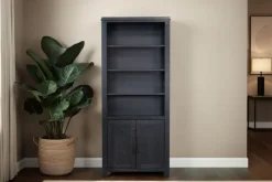 Tybee 2 Door Bookcase In Black
