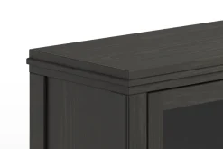 Tybee Fireplace Console In Black, 85 Inch
