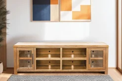 Tybee Media Console In Natural, 85 Inch