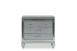 Valentino Nightstand In Silver