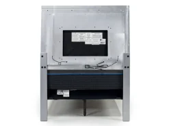 Valentino Panel Bed, Dresser, Mirror & Nightstand In Silver, Twin