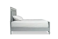 Valentino Panel Bed In White, Twin