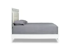 Valentino Panel Bed In White, Twin