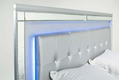 Valentino Panel Bed In White, Twin