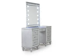 Valentino Vanity & Mirror In Silver