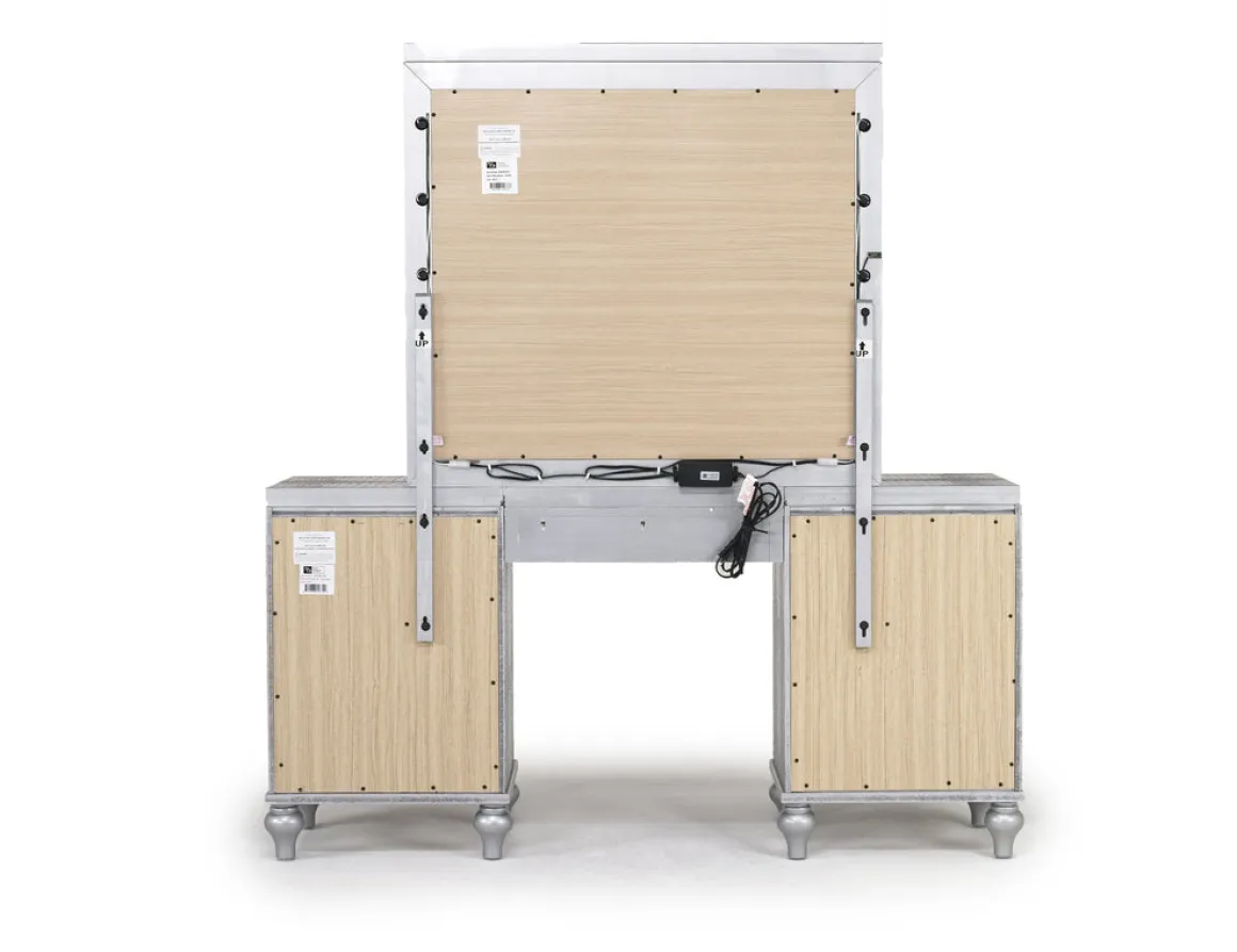 Valentino Vanity & Mirror In Silver