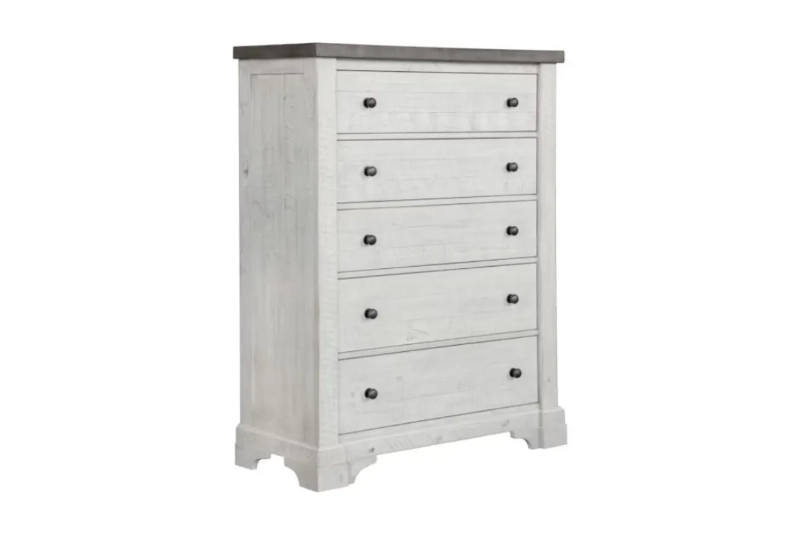 Valley Ridge Chest In White Gray Finish