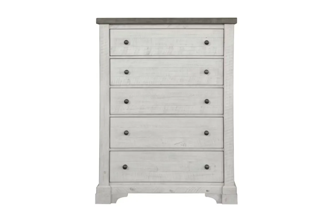 Valley Ridge Chest In White Gray Finish