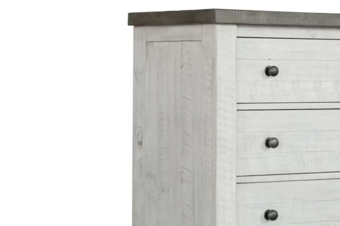 Valley Ridge Chest In White Gray Finish