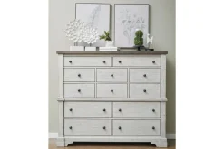 Valley Ridge Mans Chest In White Gray Finish
