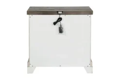 Valley Ridge Nightstand In White Gray Finish