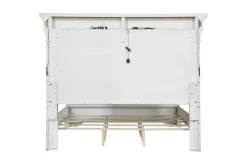 Valley Ridge Panel Bed In White Gray Finish, Queen