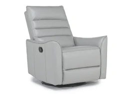 Vasco Recliner In Dallas Light Gray Leather