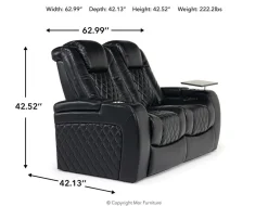 Viper 2 Power Loveseat In Black