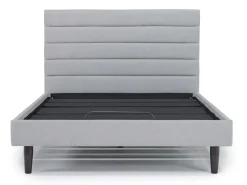 Vista Upholstered Adjustable Foundation Bed In Charcoal, Full