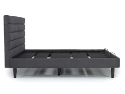 Vista Upholstered Adjustable Foundation Bed In Charcoal, Full