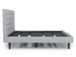 Vista Upholstered Adjustable Foundation Bed In Charcoal, Full