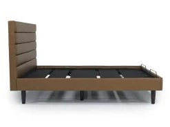 Vista Upholstered Adjustable Foundation Bed In Charcoal, Full