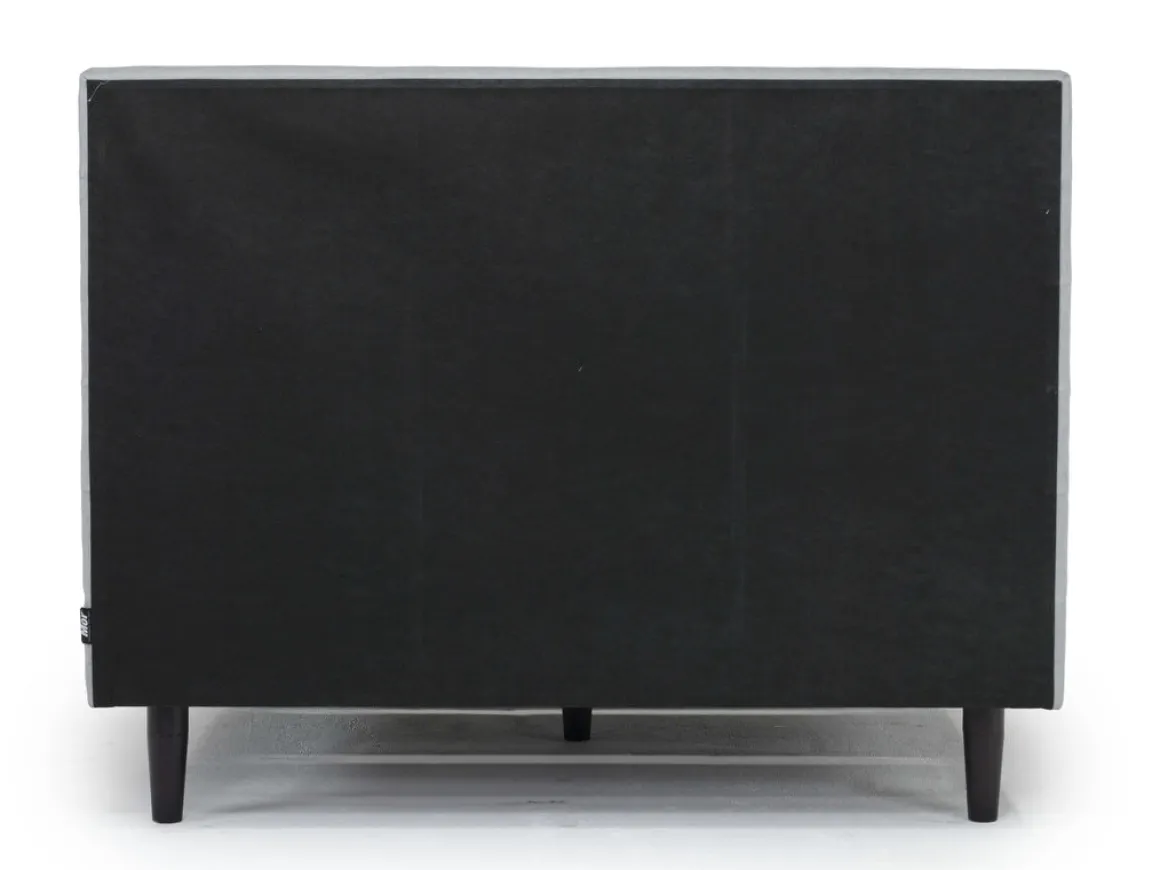 Vista Upholstered Adjustable Foundation Bed In Charcoal, Full