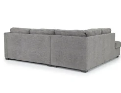 Vivian Full Pullout Sofa Sleeper Tux Chaise In Gray, Left Facing