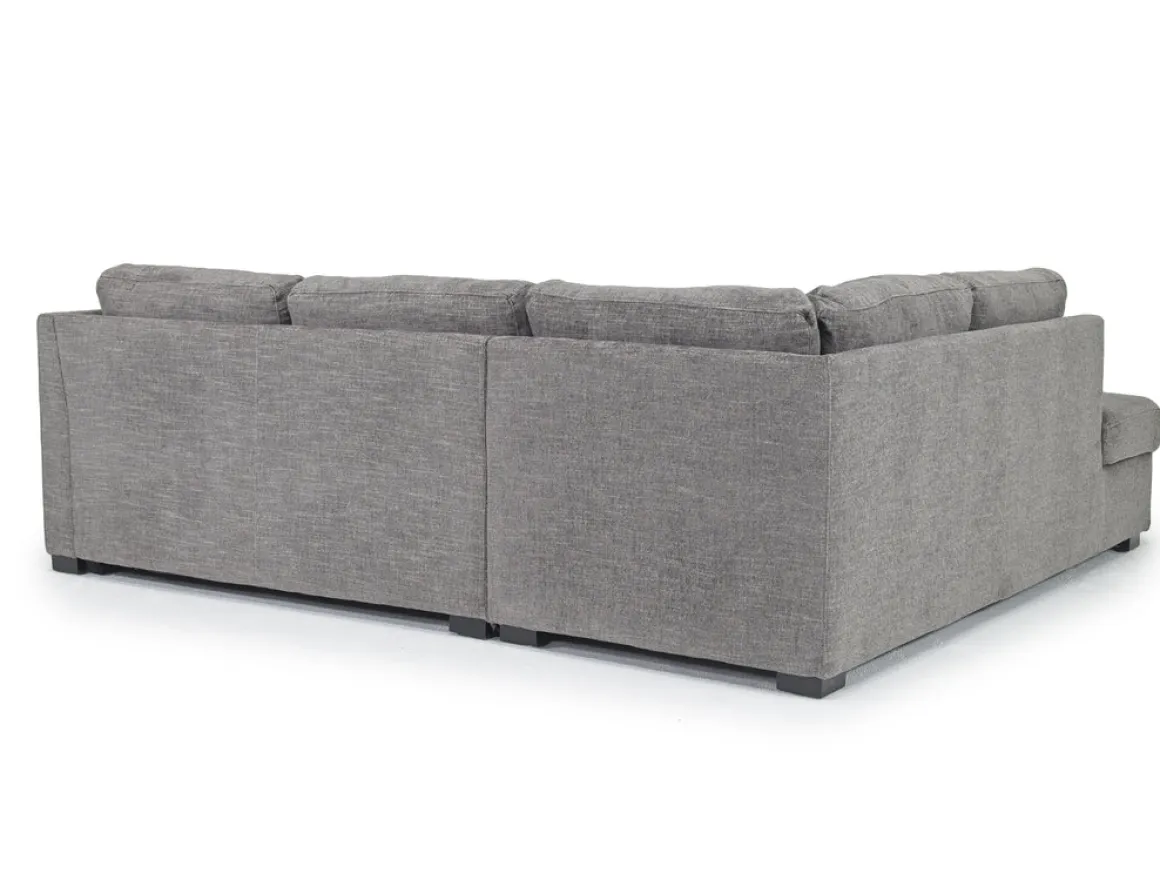Vivian Full Pullout Sofa Sleeper Tux Chaise In Gray, Left Facing