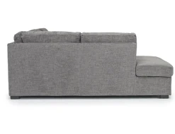 Vivian Full Pullout Sofa Sleeper Tux Chaise In Gray, Left Facing