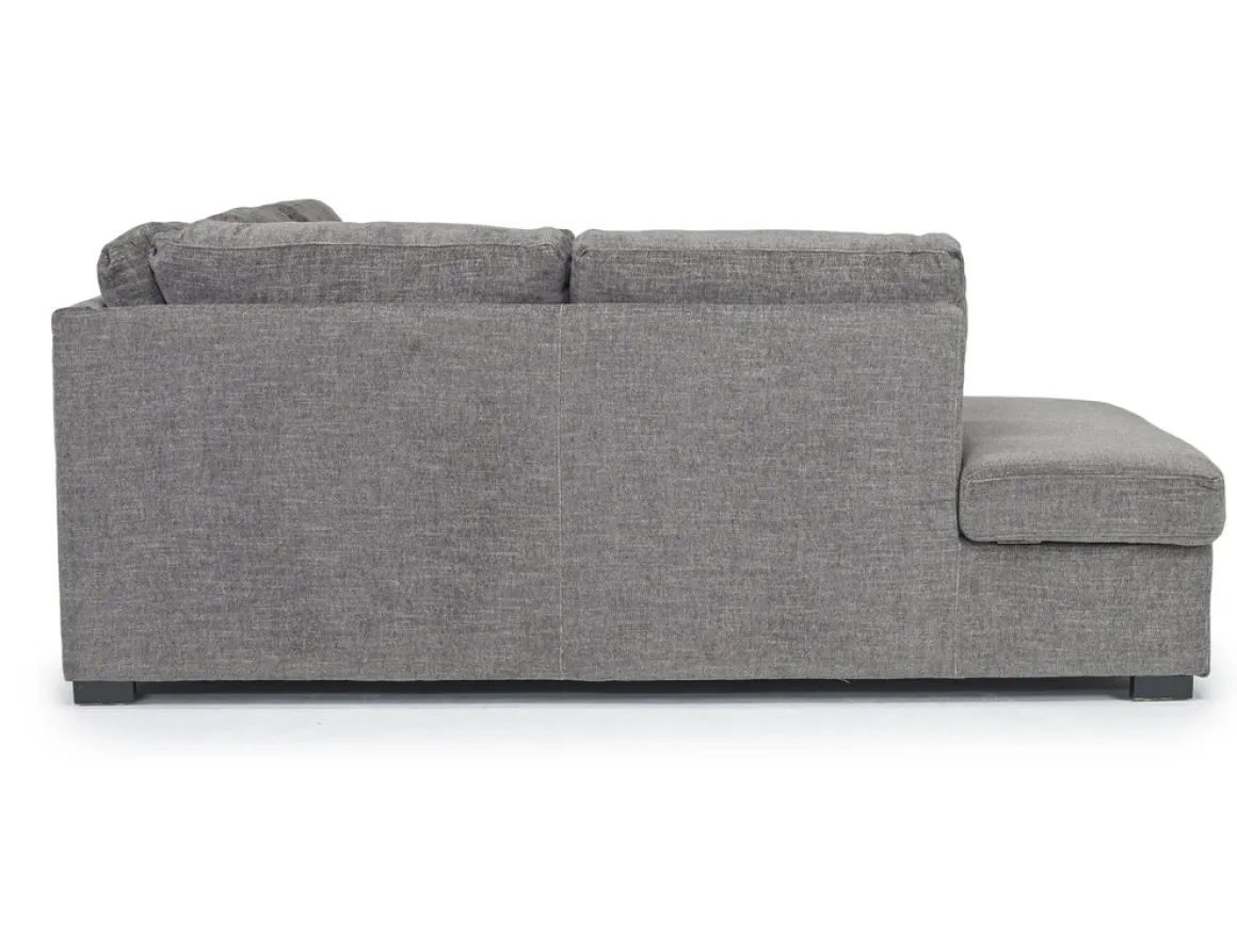 Vivian Full Pullout Sofa Sleeper Tux Chaise In Gray, Left Facing