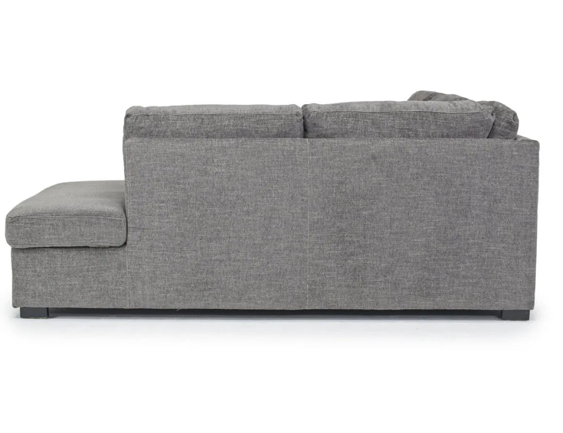 Vivian Full Pullout Sofa Sleeper Tux Chaise In Gray, Left Facing