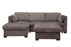 Vivian Full Pullout Sofa Chaise In Gray Fabric, Left Facing