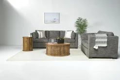 Vivian Queen Sleeper Sofa In Gray Fabric