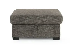 Vivian Storage Oversized Ottoman In Gray Fabric