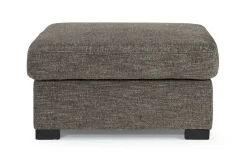 Vivian Storage Oversized Ottoman In Gray Fabric