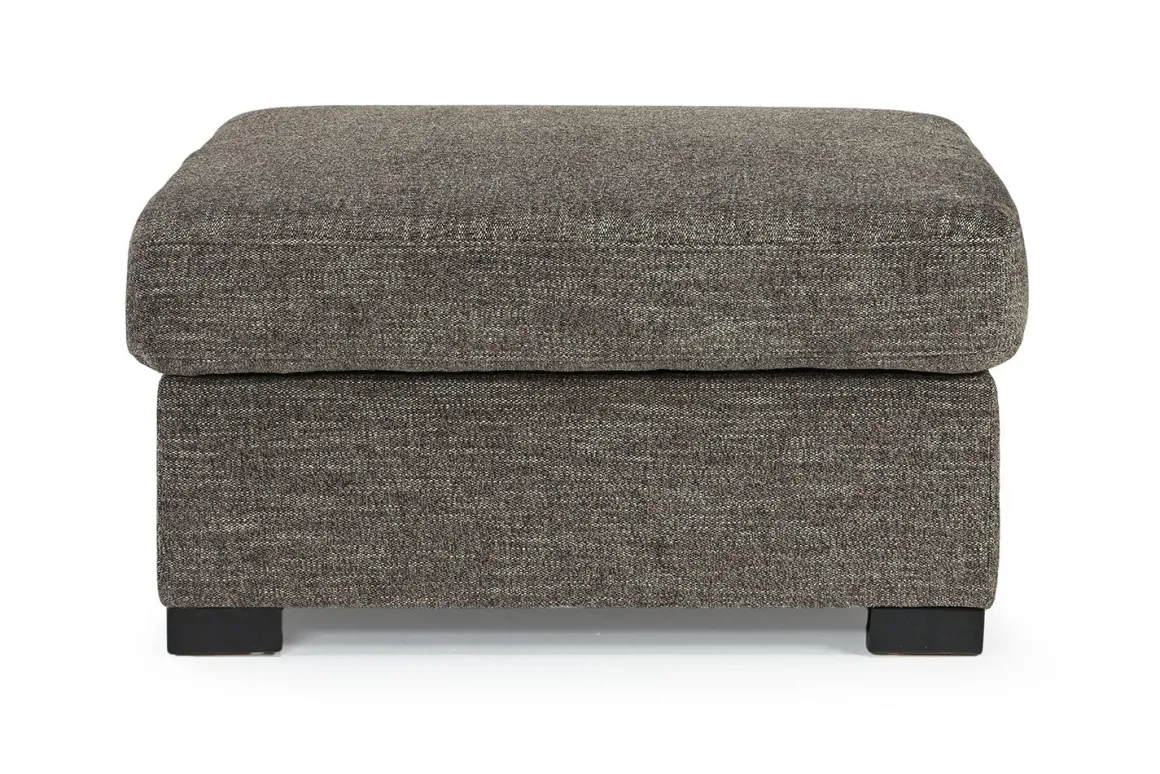 Vivian Storage Oversized Ottoman In Gray Fabric