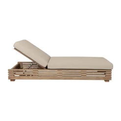 Vivid Outdoor Lounge Chaise In Taupe