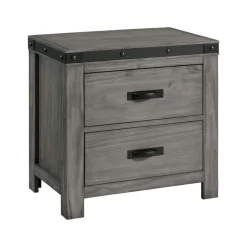 Wade Panel Bed, Dresser, Mirror & Nightstand In Gray, Queen