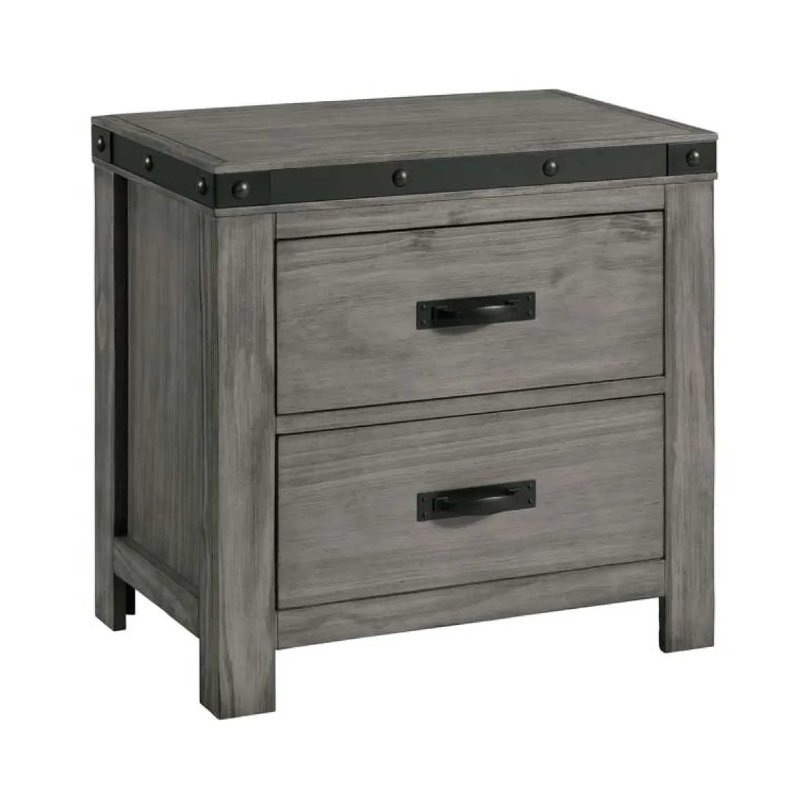 Wade Panel Bed, Dresser, Mirror & Nightstand In Gray, Queen