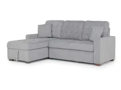 Waitsfield Full Pullout Sofa Chaise In Gray, Left Facing