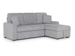 Waitsfield Full Pullout Sofa Chaise In Gray, Left Facing