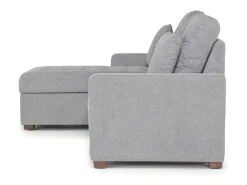 Waitsfield Full Pullout Sofa Chaise In Gray, Left Facing