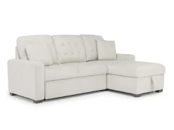 Waitsfield Full Pullout Sofa Chaise In Gray, Left Facing