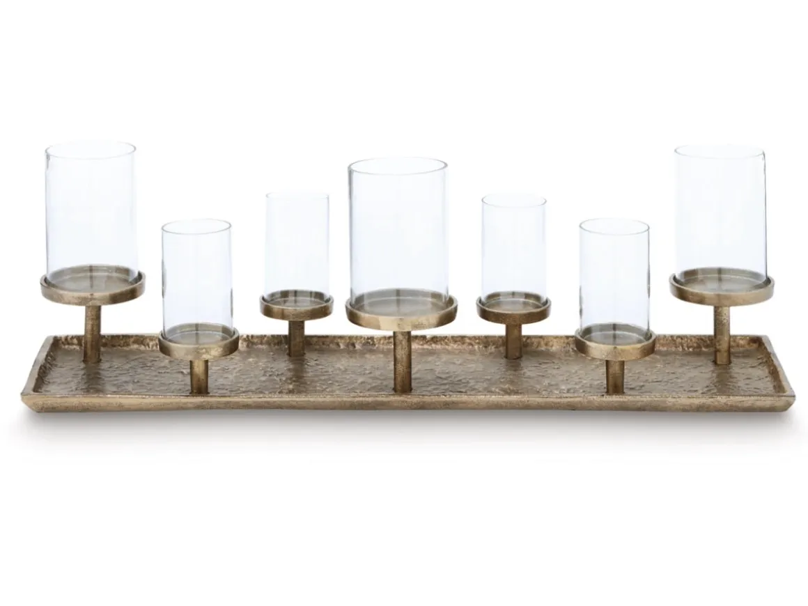 Wallmond Candleholders In Antique Brass