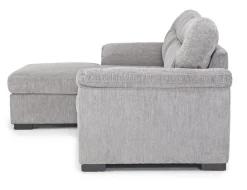 Wanda Full Pullout Sofa Chaise In Gray, Left Facing