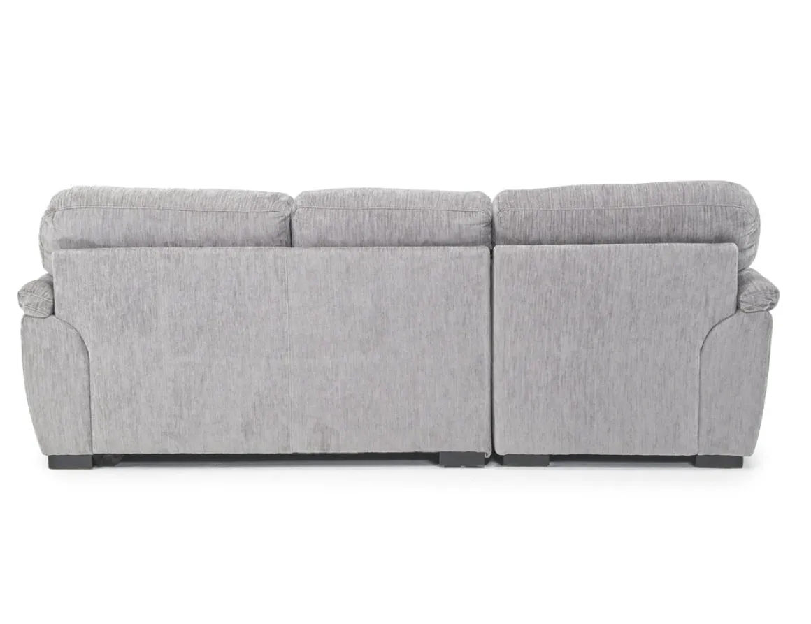 Wanda Full Pullout Sofa Chaise In Gray, Left Facing